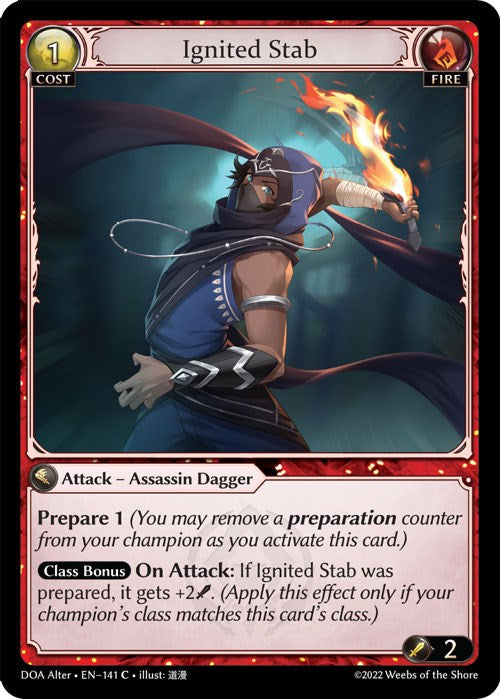 Ignited Stab (141) [Dawn of Ashes: Alter Edition] | Webway Games