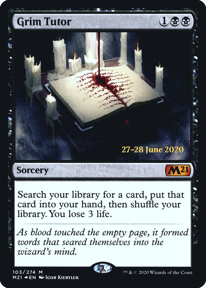 Grim Tutor  [Core Set 2021 Prerelease Promos] | Webway Games