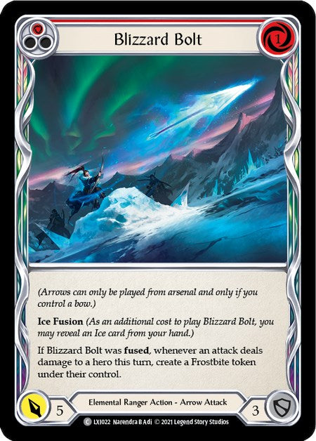 Blizzard Bolt (Red) [LXI022] (Tales of Aria Lexi Blitz Deck)  1st Edition Normal | Webway Games