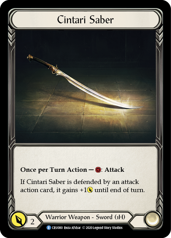 Cintari Saber [CRU080] 1st Edition Cold Foil | Webway Games