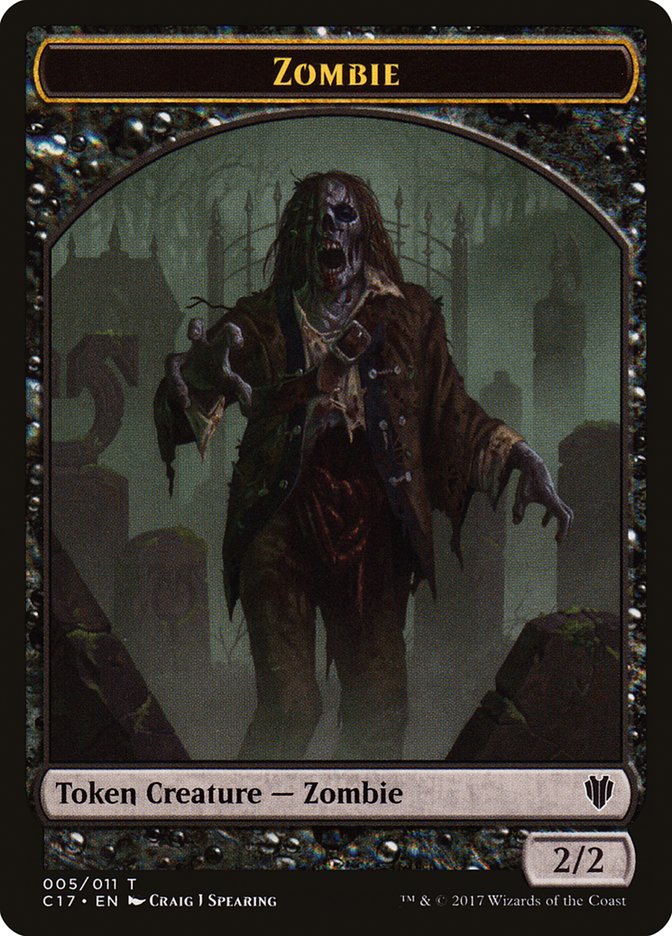 Vampire // Zombie Double-sided Token [Commander 2017 Tokens] | Webway Games