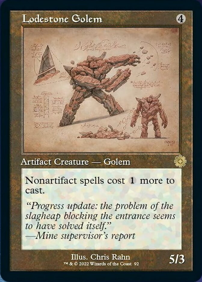 Lodestone Golem (Retro Schematic) [The Brothers' War Retro Artifacts] | Webway Games