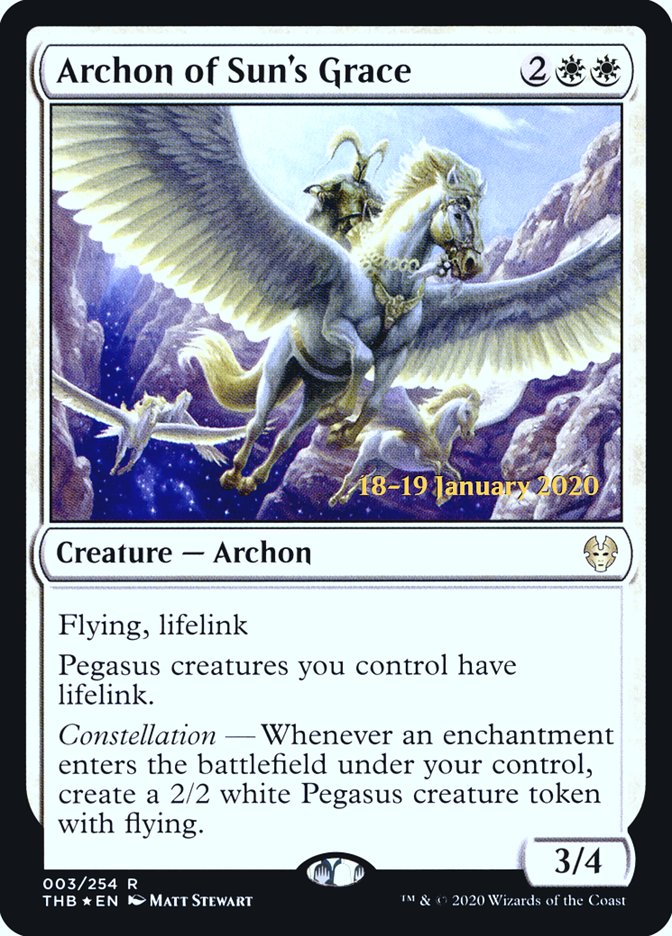 Archon of Sun's Grace [Theros Beyond Death Prerelease Promos] | Webway Games
