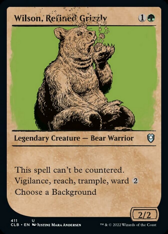 Wilson, Refined Grizzly (Showcase) [Commander Legends: Battle for Baldur's Gate] | Webway Games