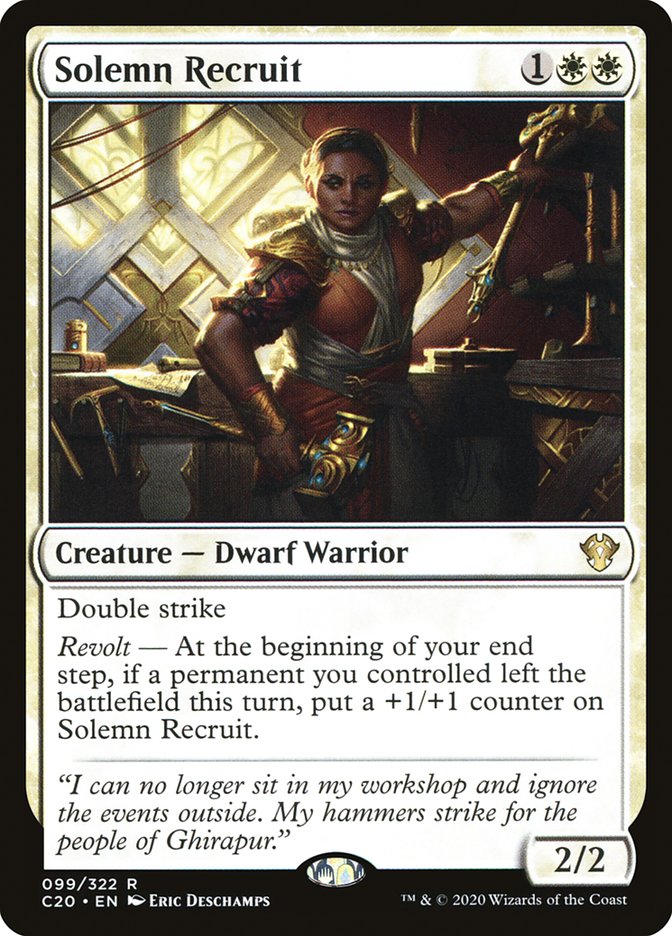 Solemn Recruit [Commander 2020] | Webway Games