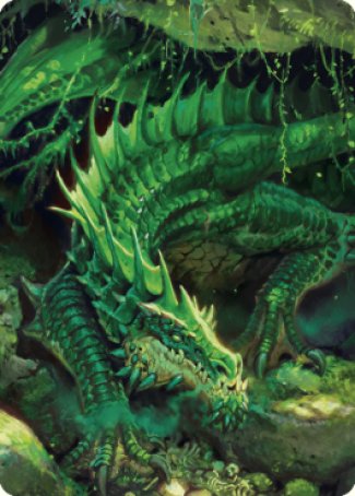 Lurking Green Dragon Art Card [Commander Legends: Battle for Baldur's Gate Art Series] | Webway Games