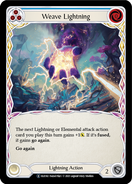 Weave Lightning (Blue) [U-ELE182] Unlimited Normal | Webway Games