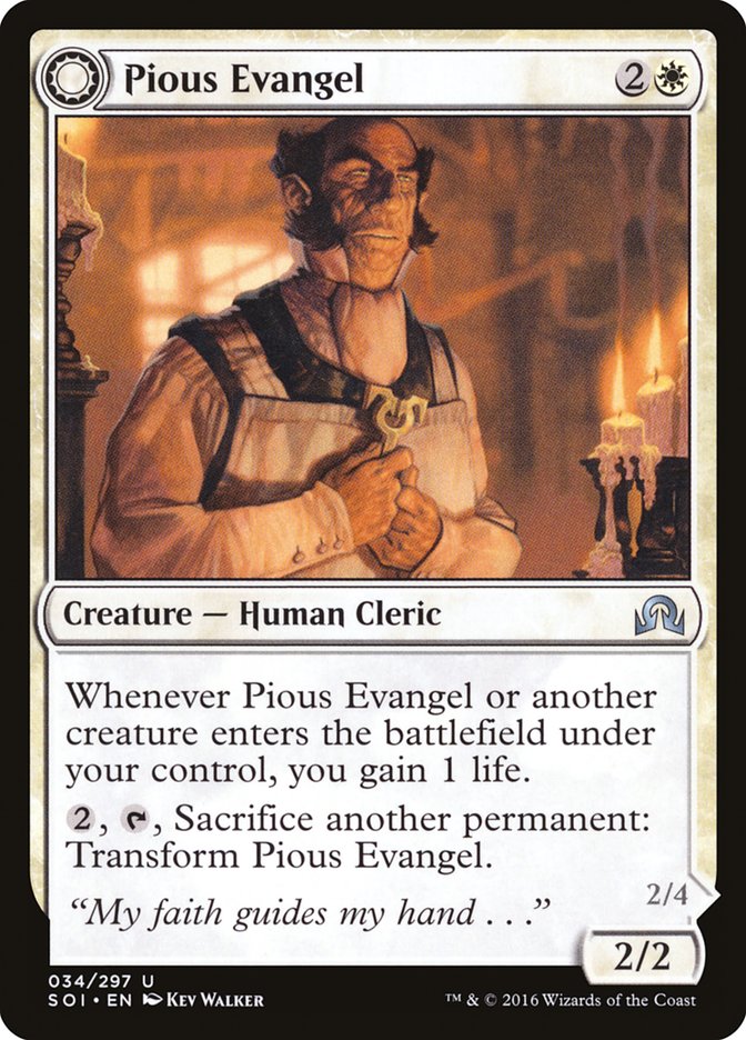 Pious Evangel // Wayward Disciple [Shadows over Innistrad] | Webway Games