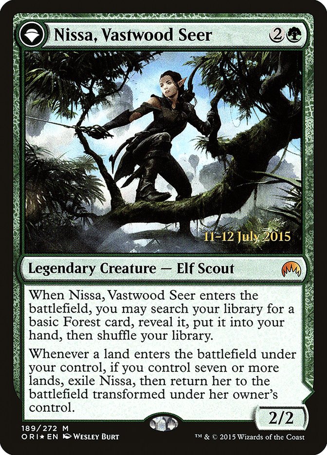 Nissa, Vastwood Seer // Nissa, Sage Animist [Magic Origins Prerelease Promos] | Webway Games