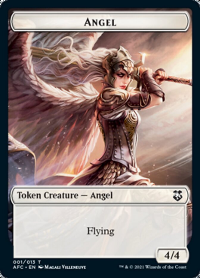 Angel // Saproling Double-sided Token [Dungeons & Dragons: Adventures in the Forgotten Realms Commander Tokens] | Webway Games