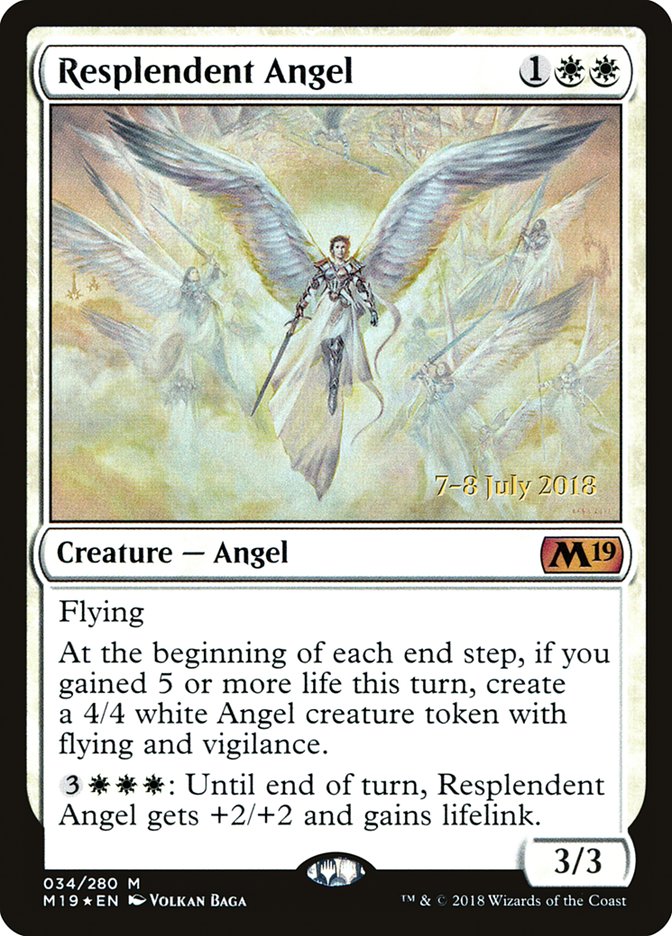 Resplendent Angel  (Prerelease) [Core Set 2019 Prerelease Promos] | Webway Games