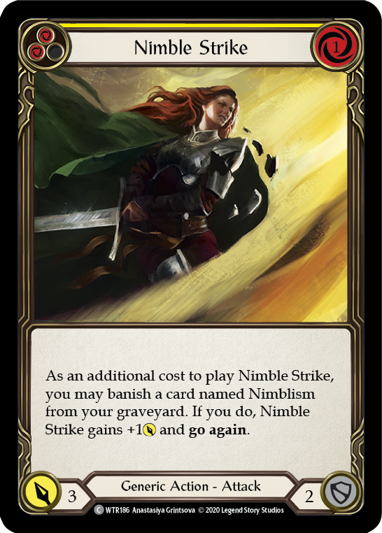 Nimble Strike (Yellow) [U-WTR186] (Welcome to Rathe Unlimited)  Unlimited Rainbow Foil | Webway Games