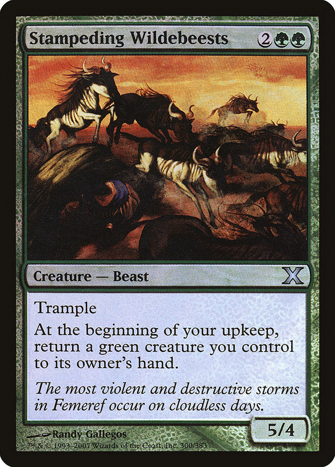 Stampeding Wildebeests (Premium Foil) [Tenth Edition] | Webway Games