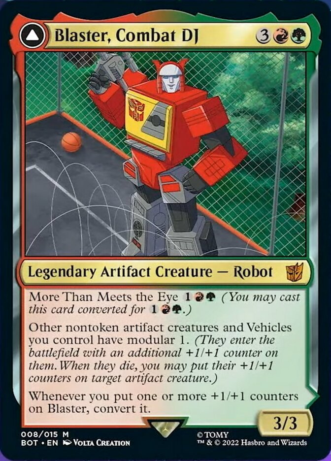 Blaster, Combat DJ // Blaster, Morale Booster [Universes Beyond: Transformers] | Webway Games