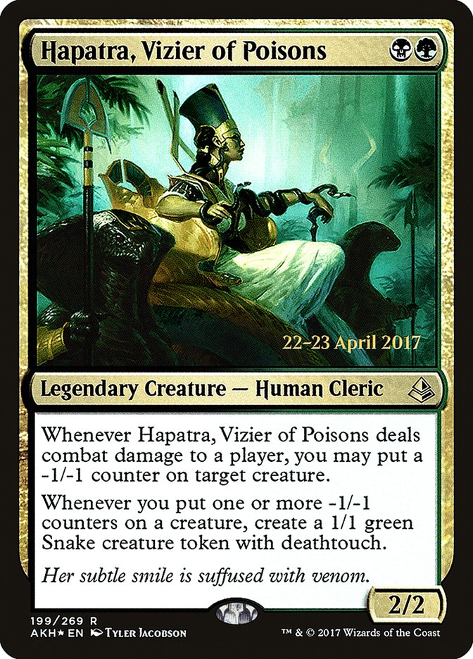 Hapatra, Vizier of Poisons  (Prerelease) [Amonkhet Prerelease Promos] | Webway Games