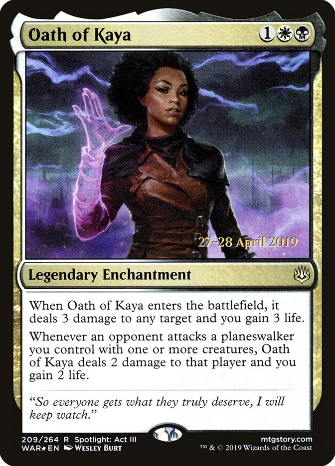 Oath of Kaya  [War of the Spark Prerelease Promos] | Webway Games