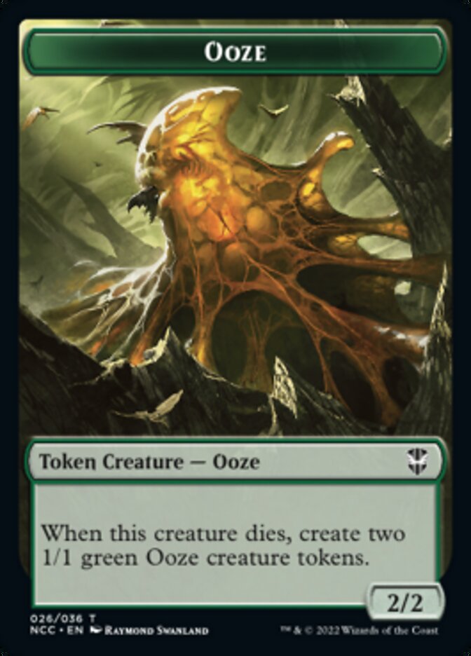 Ooze (026) // Treasure (015) Double-sided Token [Streets of New Capenna Commander Tokens] | Webway Games