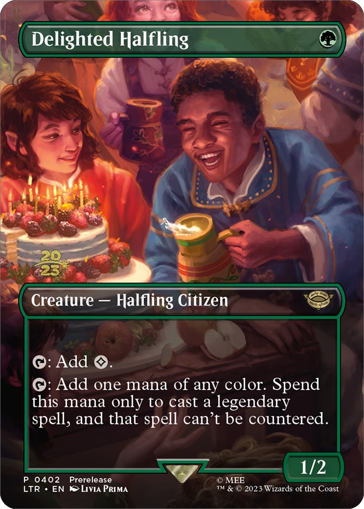 Delighted Halfling (402) [The Lord of the Rings: Tales of Middle-Earth Prerelease Promos] | Webway Games