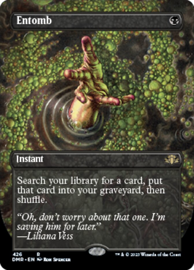 Entomb (Borderless Alternate Art) [Dominaria Remastered] | Webway Games