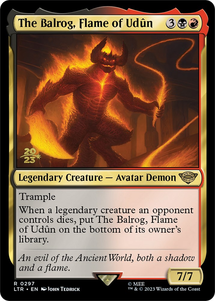 The Balrog, Flame of Udun [The Lord of the Rings: Tales of Middle-Earth Prerelease Promos] | Webway Games