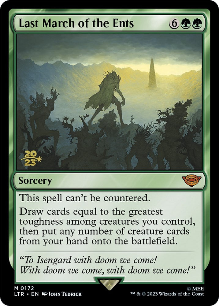 Last March of the Ents [The Lord of the Rings: Tales of Middle-Earth Prerelease Promos] | Webway Games