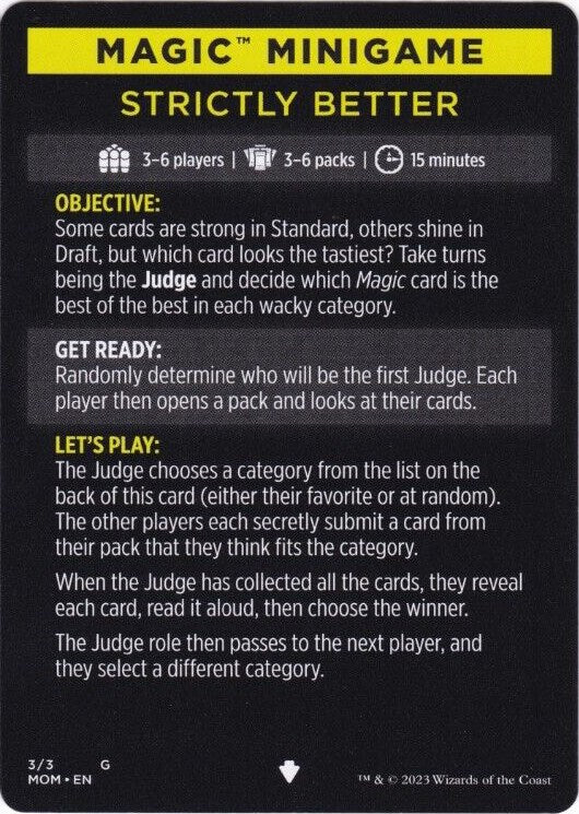 Strictly Better (Magic Minigame) [March of the Machine Minigame] | Webway Games