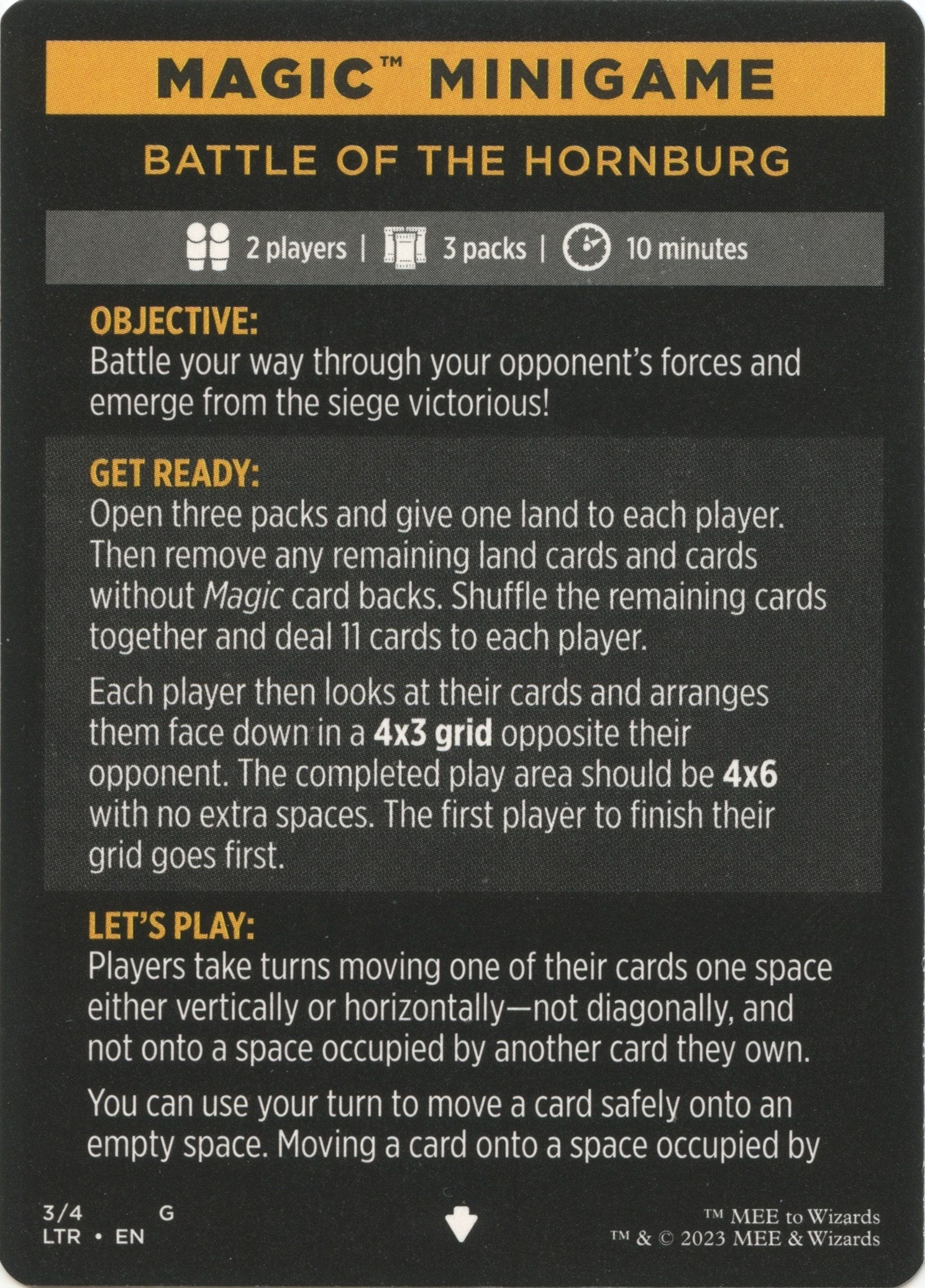 Battle of the Hornburg (Magic Minigame) [The Lord of the Rings: Tales of Middle-Earth Minigame] | Webway Games