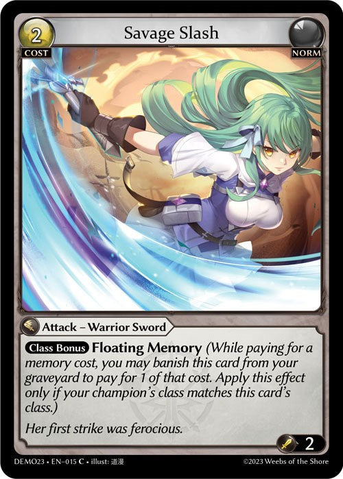 Savage Slash (015) [2023 Demo Deck] | Webway Games