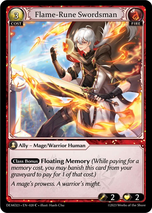 Flame-Rune Swordsman (020) [2023 Demo Deck] | Webway Games