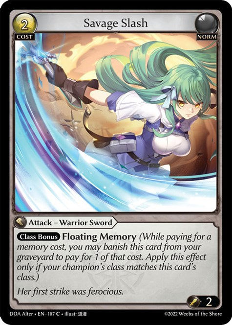 Savage Slash (107) [Dawn of Ashes: Alter Edition] | Webway Games