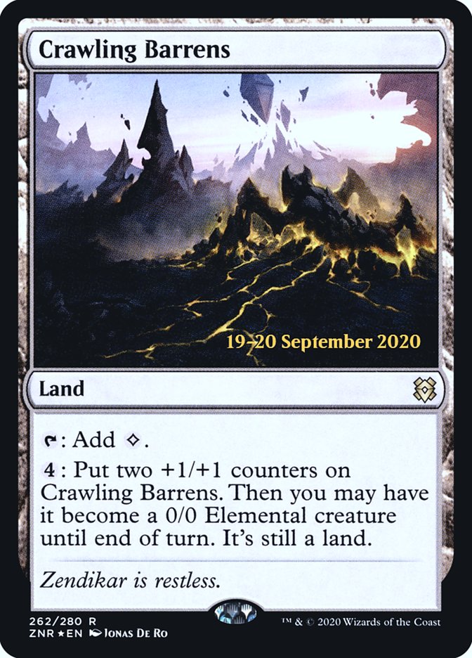 Crawling Barrens  [Zendikar Rising Prerelease Promos] | Webway Games