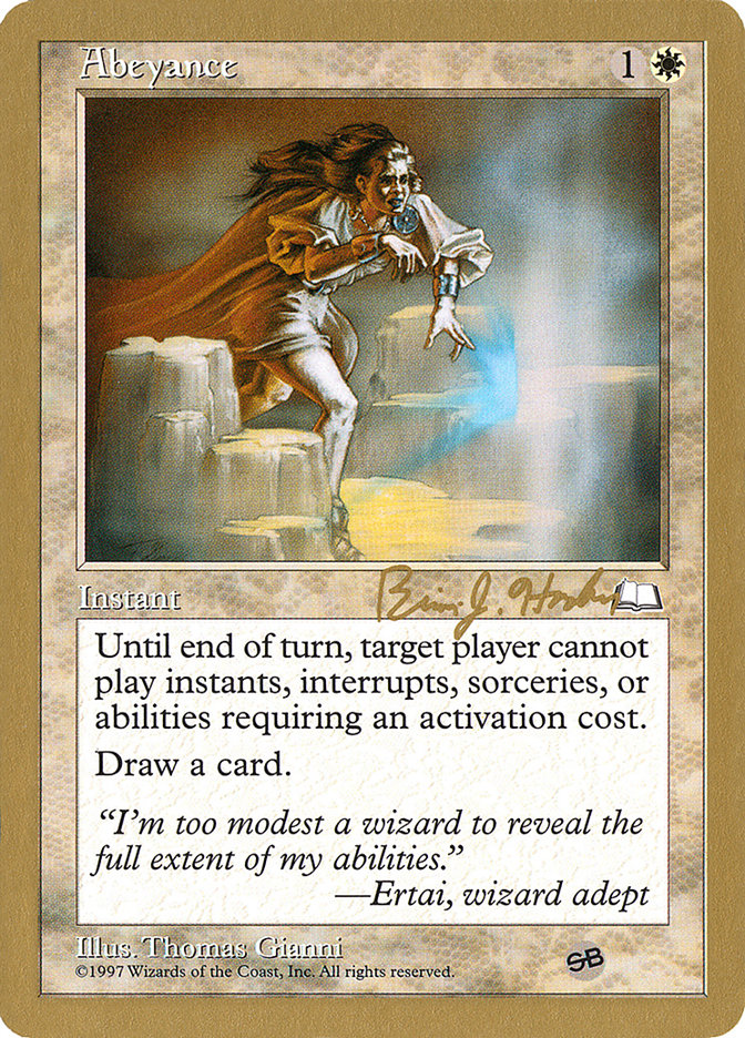 Abeyance (Brian Hacker) (SB) [World Championship Decks 1998] | Webway Games