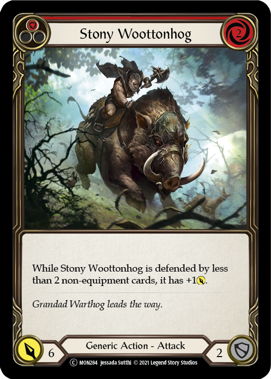Stony Woottonhog (Red) [U-MON284-RF] Unlimited Rainbow Foil | Webway Games
