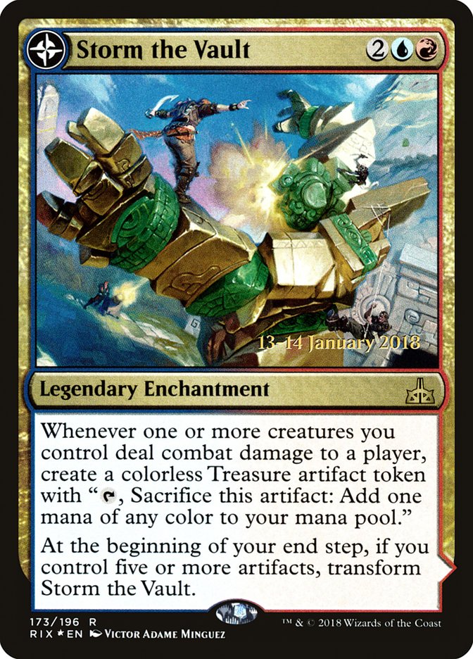 Storm the Vault // Vault of Catlacan (Prerelease) [Rivals of Ixalan Prerelease Promos] | Webway Games