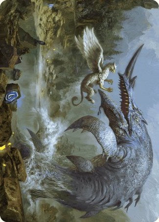 Horned Loch-Whale Art Card [Wilds of Eldraine Art Series] | Webway Games