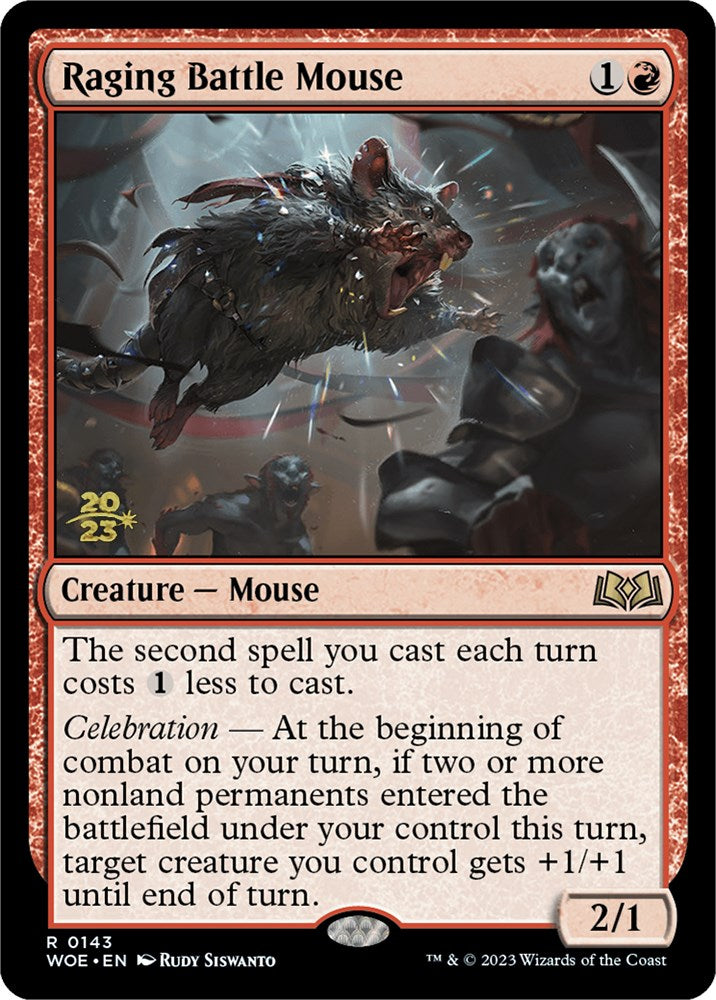 Raging Battle Mouse [Wilds of Eldraine Prerelease Promos] | Webway Games