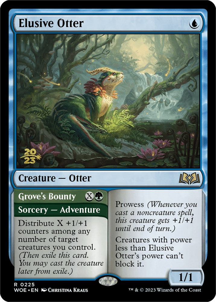 Elusive Otter // Grove's Bounty [Wilds of Eldraine Prerelease Promos] | Webway Games