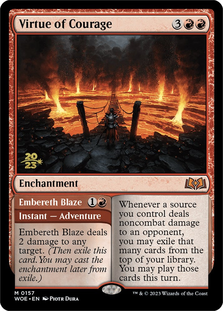 Virtue of Courage // Embereth Blaze [Wilds of Eldraine Prerelease Promos] | Webway Games