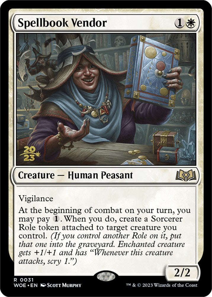 Spellbook Vendor [Wilds of Eldraine Prerelease Promos] | Webway Games