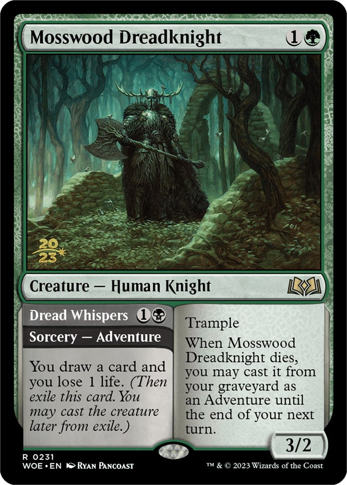 Mosswood Dreadknight // Dread Whispers [Wilds of Eldraine Prerelease Promos] | Webway Games