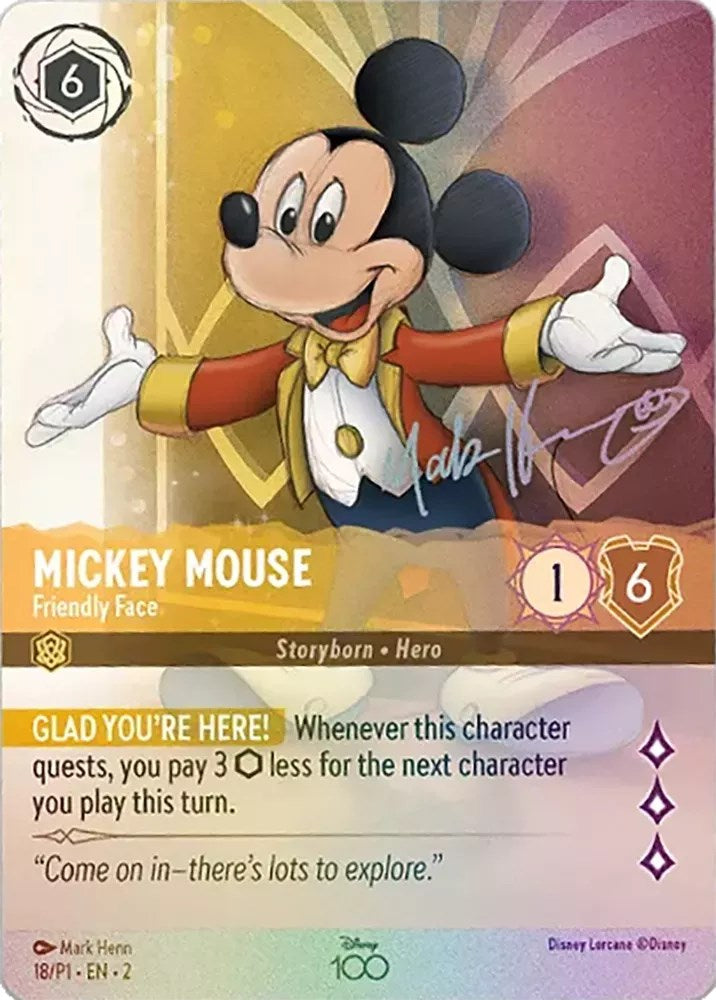 Mickey Mouse - Friendly Face (Alternate Art) (18) [Disney100 Promos] | Webway Games