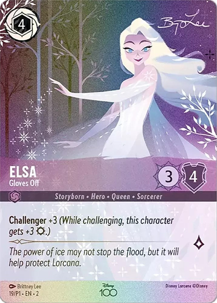 Elsa - Gloves Off (Alternate Art) (19) [Disney100 Promos] | Webway Games