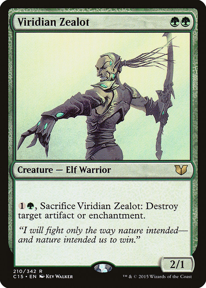 Viridian Zealot [Commander 2015] | Webway Games