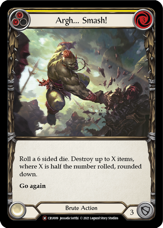 Argh... Smash! (Rainbow Foil) [CRU009-RF] Unlimited Rainbow Foil | Webway Games