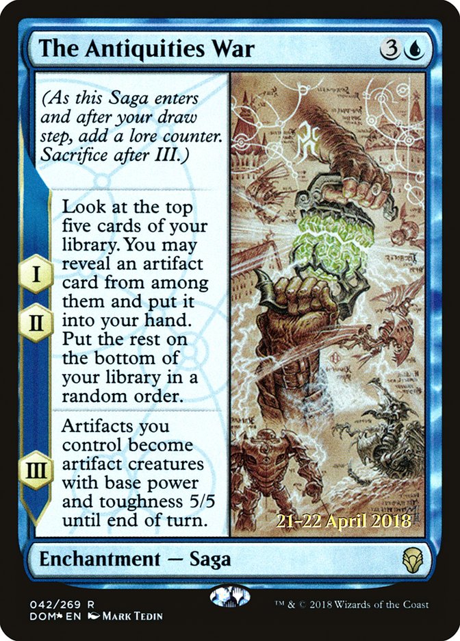 The Antiquities War  (Prerelease) [Dominaria Prerelease Promos] | Webway Games