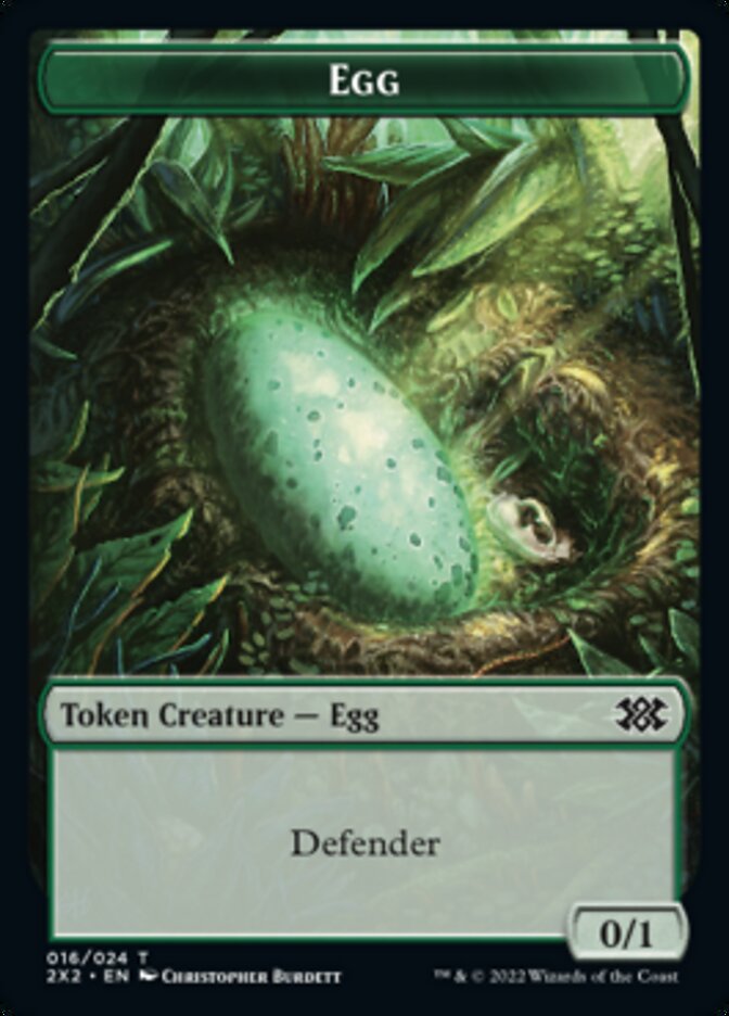 Egg // Aven Initiate Double-sided Token [Double Masters 2022 Tokens] | Webway Games