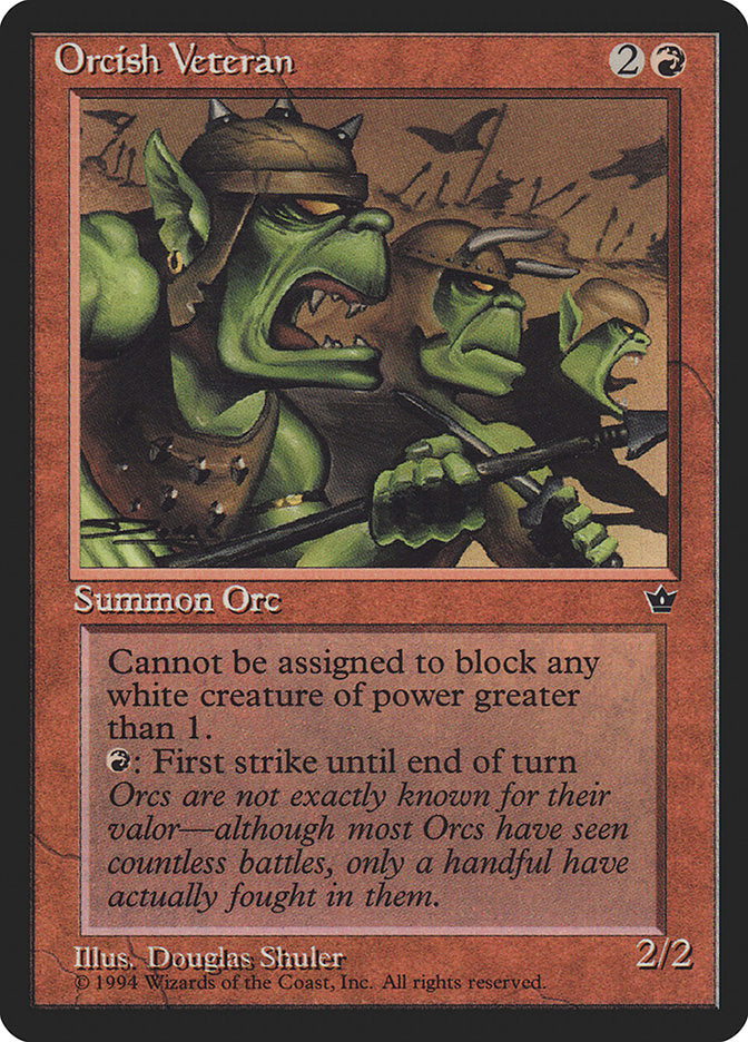 Orcish Veteran (Douglas Shuler) [Fallen Empires] | Webway Games