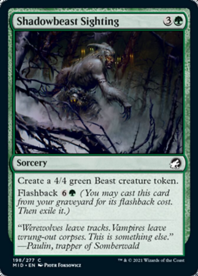 Shadowbeast Sighting [Innistrad: Midnight Hunt] | Webway Games
