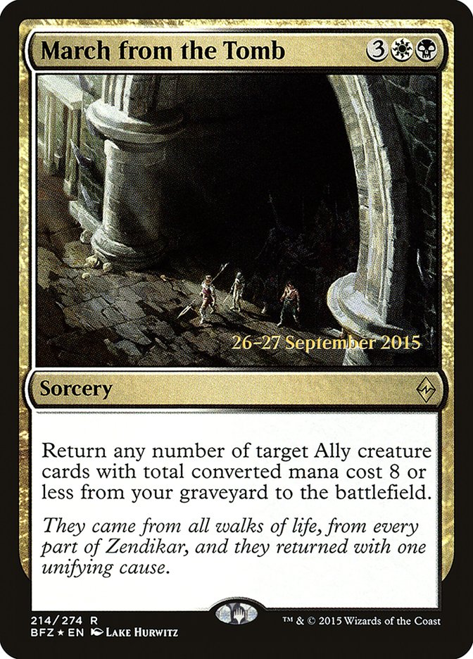 March from the Tomb  (Prerelease) [Battle for Zendikar Prerelease Promos] | Webway Games