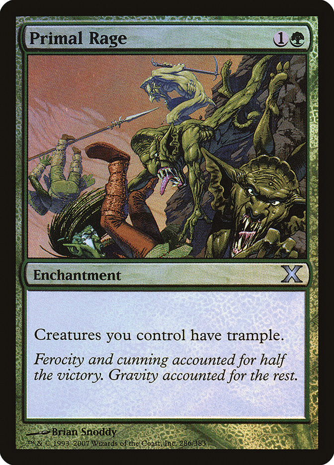 Primal Rage (Premium Foil) [Tenth Edition] | Webway Games